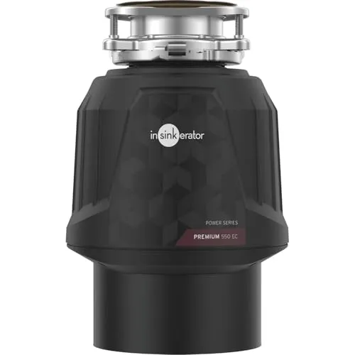 Insinkerator Premium 550 EC Küchenabfallzerkleinerer - Müllentsorgungsvorrichtung mit 0,5 PS Induktionsmotor für effiziente Zerkleinerung von Speiseresten und hygienische Abfallentsorgung ohne Gerüche.