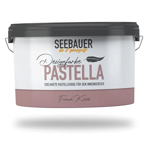 SEEBAUER diy Pastellfarbe PASTELLA Lila 2,5L - Edelmatte Wandfarbe für kreative Raumgestaltungen - Vielseitige edelmatte Wandfarbe in Lila mit hoher Deckkraft. Ideal für verschiedene Innenräume, abwaschbar und pflegeleicht. Perfekt für Familien und kreative Projekte.