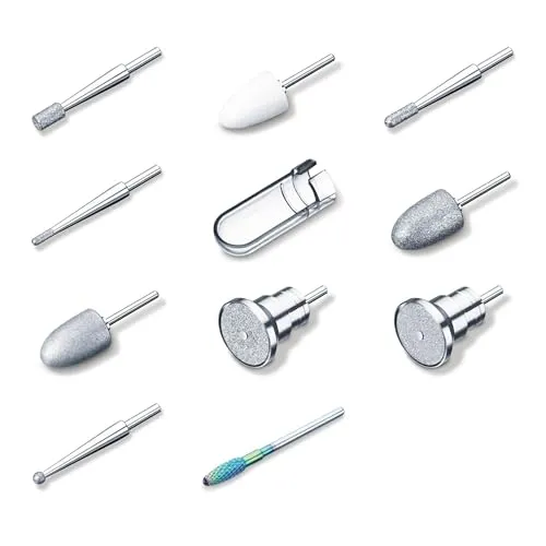 BEURER Ersatzschleifkörper Set für MP 100 und MP 200/210 LUX - Hochwertige Maniküre- und Pediküreaufsätze für präzises Feilen und Formen. Ideal für Acryl- und Gelmodellagen, für perfekte Nagelergebnisse wie im Studio.