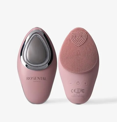Rosental Organics EMS Cleansing Brush – Gesichtsbürste mit Lichttherapie - Elektrische Gesichtsreinigung mit EMS & Lichttherapie für strahlende Haut. Verbessert Kollagenbildung und Hautelastizität, ideal für tiefenreine Ergebnisse.