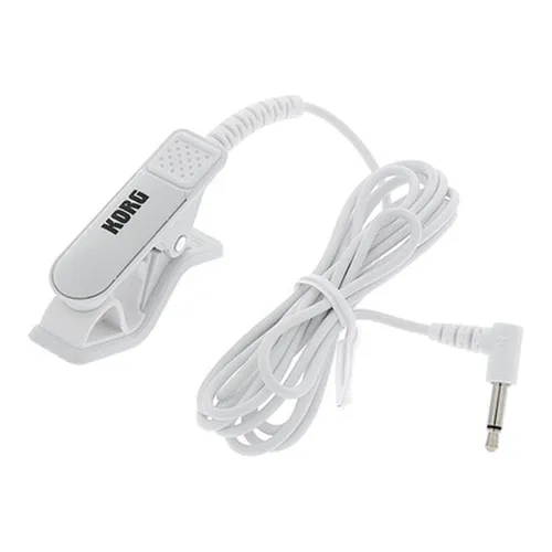 Korg CM-400 WH Kontakt Mikrofon - Stimmgerät mit 3,5 mm Winkel-Klinkenstecker, ideal für präzises Stimmen und einfaches Anstecken. Perfekt für Musiker auf der Bühne oder im Studio.