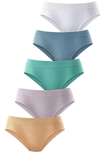 Hüftslip PETITE FLEUR, Damen, Gr. 44, bunt (pastell) - Funktionsunterwäsche, 5er-Pack aus hochelastischer Pikee-Qualität für optimalen Tragekomfort und sanfte Abschlüsse.