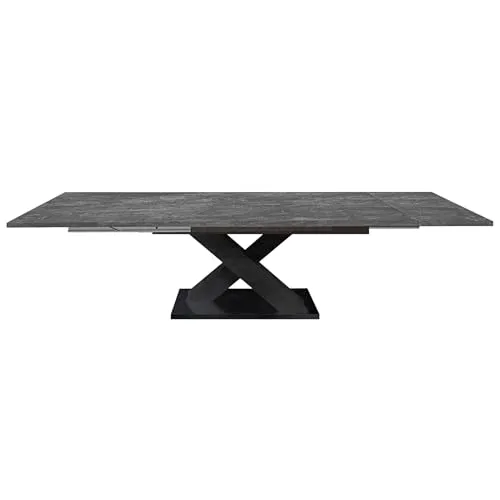 riess-ambiente Esstisch MONTREAL 180-280cm grau/graphit - Ausziehbarer Konferenztisch - Esstische: Ausziehbarer Tisch im eleganten Keramik-Design, ideal für bis zu 12 Personen, perfekt für gesellige Runden und besondere Anlässe.