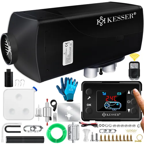 KESSER® 8KW Diesel Standheizung für Auto und LKW - Universelle Kompatibilität, inklusive Montagezubehör, sorgt für effiziente Heizung im Fahrzeug und angenehme Temperaturen bei kaltem Wetter.