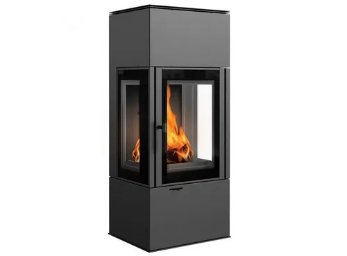 Kratki Kaminofen KRATKI STAHLOFEN THOR 8 VIEW - Kaminofen in Schwarz mit energieeffizienter A+ Bewertung, ideal für gemütliche Wärme und stilvolle Akzente in Ihrem Wohnraum.