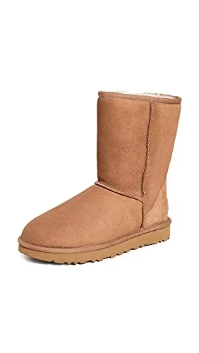 Damen Stiefel "Classic Short" 37 - Wanderschuhe mit kuscheligem Lammfell-Innenfutter, ideal für kalte Wintertage und perfekten Komfort.