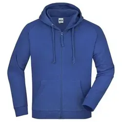 Hooded Jacket Klassische Kapuzenjacke aus hochwertiger French-Terry-Qualität blau, Gr. M