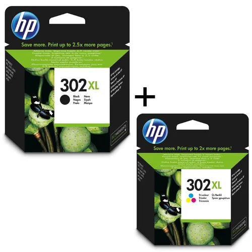 HP 302XL Druckerpatronen 2er-Set, schwarz & color - Tinte Original für hochwertige Druckergebnisse. Das 2er-Set HP 302XL bietet hohe Seitenleistung und hervorragende Farbtreue für Ihre Druckprojekte.
