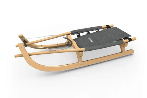 Kathrein Rodel Rennsportrodel Zweisitzer grau - Robuster Zweisitzer Rodel aus Eschenholz mit verstellbarem Polstersitz und Rennstahlschienen für optimale Gleiteigenschaften. Ideal für den Wintersport ab 12 Jahren.