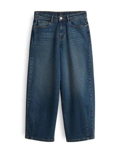OPUS Damen Barrel Jeans | LOLAH MODERN Mid Rise in Retro Blue, Größe 38 L28 - Stylische Barrel Jeans aus hochwertigem BCI Cotton Mix mit Mid Rise und hohem Tragekomfort. Ideal für moderne Frauen, die einen lässigen Look schätzen.