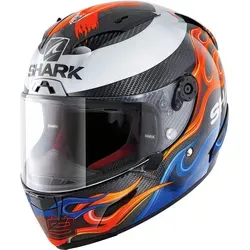 Shark Race-R Pro Carbon Lorenzo HE8668DBR Gr. L 59/60 - Motorradhelm mit COVA-Struktur für optimalen Schutz, kratzfestem Visier und spezieller Passform für Brillenträger – ideal für Sportfahrer.