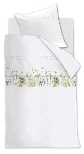 Marjolein Bastin Renforcé-Bettwäsche-Garnitur Winterly Natural 155x220 - Bettwäsche aus 100% Baumwolle, feuchtigkeitsregulierend und atmungsaktiv für erholsame Nächte. Farbglanz auch nach häufigem Waschen garantiert.