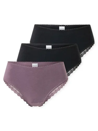 Schiesser Brasilslip Modern Multipacks (3er Pack) - Funktionsunterwäsche mit femininen Spitzenbändern, atmungsaktiv und elastisch für optimalen Komfort im Alltag.