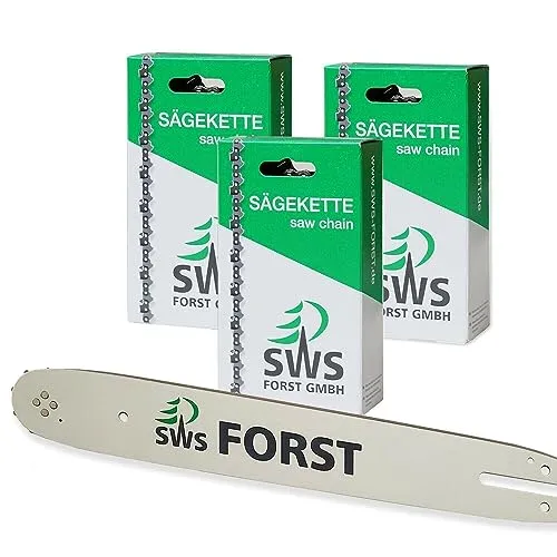 35cm SWS Forst GmbH Schwert Set mit 3 Sägeketten für Stihl MSE230 - Hochwertiges Kettensägenzubehör mit 3 langlebigen Sägeketten. Ideal für präzise Schnitte und optimale Leistung unter anspruchsvollen Bedingungen.