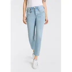 Herrlicher 7/8-Jeans Shyra Cropped Denim Comfort mit halb verdeckter Knopfleiste blau 33