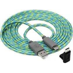 snakebyte NSWL USB Charge:CableTM USB-C® - Türkis/Gelb