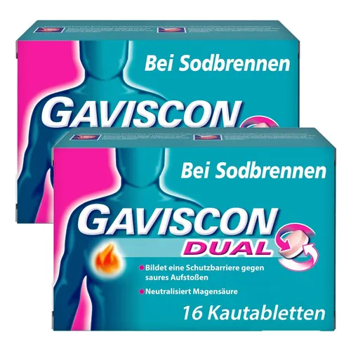 GAVISCON Dual Kautabletten Doppelp 2X16 St