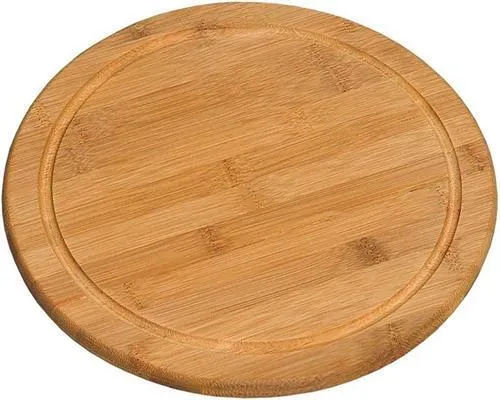 KESPER 58444 Fleischteller - 30 cm FSC-zertifizierter Bambus, schont Porzellan und ideal als Vesperteller oder Pizzateller
