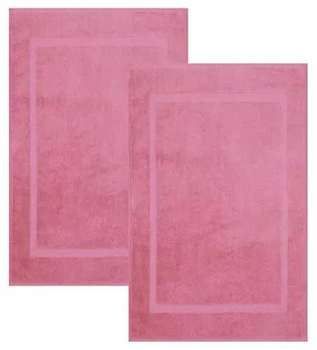 Betz Badematte 2 Stück - Premium Badvorleger 50x70 cm - Badematten Set aus 100% Baumwolle, beidseitig nutzbar, mit 650 g/m² für hohen Komfort. Waschbar bei 60°C, trocknergeeignet und in 10 Farben erhältlich – ideal für stilvolle Badezimmer.