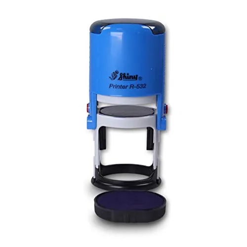 Personalisierbarer runder Stempel Ø 32mm Shiny R-532 - Selbstfärbender Stempel für runde Designs mit Logo und Text selbst gestalten
