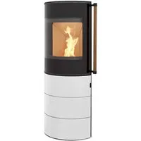 H&M Germany Kaminofen Citro 2.0 weiß, 6 kW - Moderne Kaminöfen mit ovalem Design, ideal für platzsparende Lösungen. Der Citro 2.0 bietet eine effiziente Wärmeleistung von 6 kW und erfüllt alle aktuellen Umweltstandards.