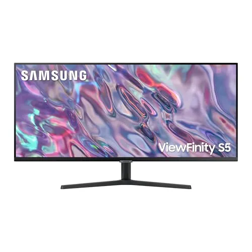 Samsung ViewFinity S5 LS34C500GAU - 34-Zoll QHD Ultrawide-Monitor mit HDR10, ideal für präzise Farbgestaltung und perfektes Multitasking
