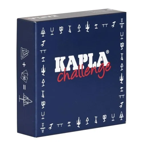 KAPLA Challenge Box 16 - Kreatives Bauen mit KAPLA - Bauklötze aus hochwertigem französischem Holz, ideal für kreative Bauprojekte und zur Förderung der Fantasie.