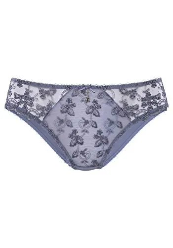 Lascana Damen Slip - Funktionsunterwäsche mit bequemer Basic-Schnittform, verziert mit blumiger Stickerei-Spitze und blickdichtem Microtouch-Material für optimalen Tragekomfort. Passender BH aus der gleichen Serie erhältlich.