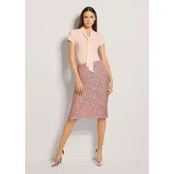 MADELEINE Midirock Schlanker Pencil-Skirt mit Wendepailletten rosa 34