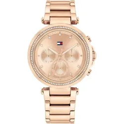 Tommy Hilfiger CLASSIC 1782705 Damenchronograph - Elegante Armbanduhr aus Edelstahl, mit einem stilvollen Chronographen-Design und robustem Mineralglas – perfekt für modebewusste Frauen.