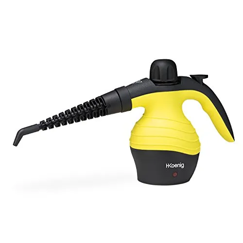 H.Koenig 80191 Handdampfreiniger NV60 - 1000W, 3,5 bar Dampfdruck, effektiv gegen Schmutz und Milben, leicht und ergonomisch, ideal für Küche und Bad