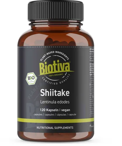 Shiitake 120 Kapseln Bio Biotiva (266,50 EUR/kg)