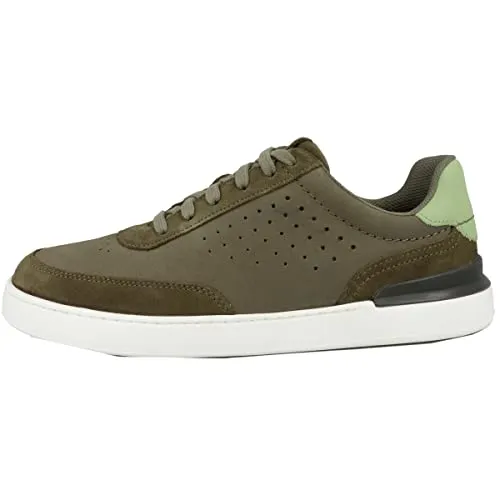 Clarks Herren CourtLite Tor Sneaker, Olive, 40 EU - Herren-Sneaker mit Contoured Comfort und Cushion Plus für optimalen Komfort, Dämpfung und Flexibilität bei jedem Schritt.