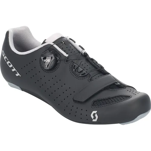 SCOTT Road Comp Boa Fahrradschuhe Herren - Größe 46 in black-silver - Hochwertige Fahrradschuhe mit strapazierfähigem, wetterfestem Obermaterial und optimaler Ventilation durch strategische Mesh-Einsätze. Perfekt für ambitionierte Radfahrer.
