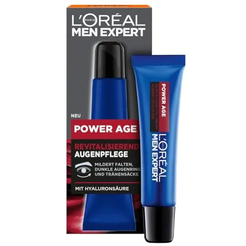 L'Oréal Men Expert Power Age Augencreme 15 ml - Die L'Oréal Men Expert Power Age Augencreme für Männer bietet intensive Feuchtigkeit und revitalisiert die Augenpartie. Ideal gegen erste Anzeichen der Hautalterung und zur Verbesserung dunkler Augenringe.