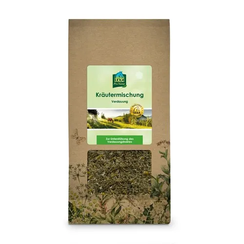 LEXA Kräutermischung Verdauung für Pferde 1 kg - Pferdefutter für empfindliche Verdauung, unterstützt sanft Magen- und Darmfunktion mit 100 % natürlichen Kräutern wie Kamille und Anis. Ideal bei Futterumstellungen oder Blähungen.