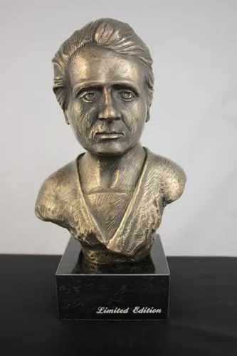 Maria Skłodowska-Curie Büste aus Marmor - Wunderschöne Statuette von Maria Skłodowska-Curie, ideal als dekoratives Kunstwerk und inspirierendes Geschenk für Wissenschaftsbegeisterte.