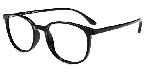 Firmoo Blaulicht Brille Computerbrille Anti Müdigkeit, Blaulicht UV Schutzbrille Damen Herren TR 90 Schwarz