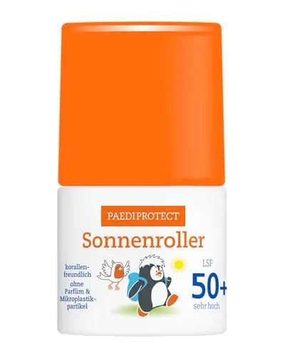 PAEDIPROTECT Sonnenroller LSF 50+ 50 ml - Praktischer Sonnencreme Roller für die ganze Familie: Kinderleichtes Auftragen, zieht schnell ein und bietet zuverlässigen Schutz mit LSF 50+. Vegan und ohne Mikroplastik – perfekt für unterwegs!