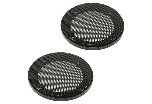 tomzz Audio Lautsprecher Gitter Grill für 100mm DIN Lautsprecher schwarz 2-teilig Auto-Lautsprecher