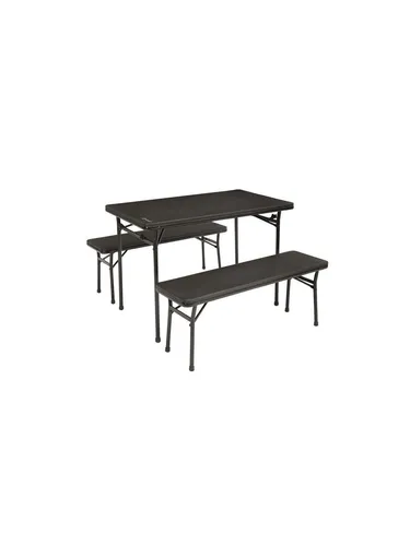 Outwell Pick-Nick-Set Pemberton - Gartenbänke für entspannte Sommerausflüge! Das praktische Faltpicknick-Set mit wasserdichtem Tisch und zwei Bänken erleichtert den Transport und ist sofort einsatzbereit.