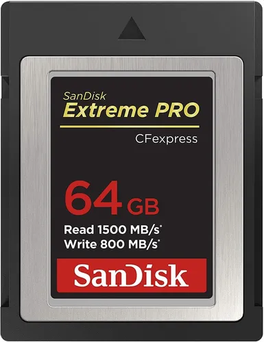 SanDisk Extreme PRO CFexpress Card Type B 64GB - Ultra-schnelle 1500 MB/s Lesegeschwindigkeit, ideal für professionelle Fotografen und Videografen