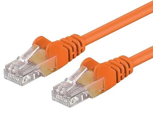 PremiumCord Netzwerkkabel, Ethernet, LAN & Patch Kabel Cat6, UTP, Schnell flexibel & Robust RJ45 Kabel 1Gbit/S, AWG 26/7, Kupferkabel 100 Prozent Cu, Orange, 10m