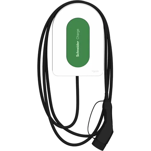 Schneider Electric Charge Wallbox Typ 2 Mode 3 16A 11kW - Wallbox für einfaches Laden mit 11 kW, Smart Home Integration via Wiser App und robustem Design (IP55, IK10) für Innen- und Außeninstallation.