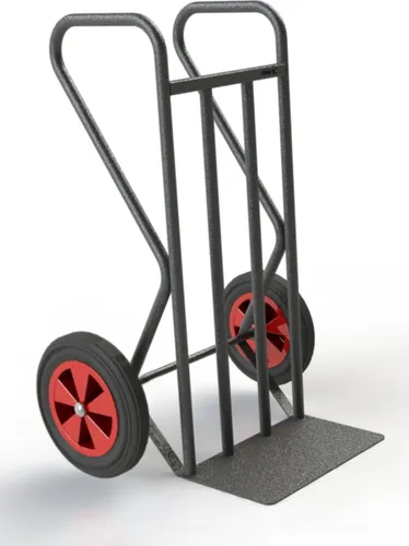 FIMM Bau Sackkarre 400 kg Tragkraft mit Gummi Reifen - Transportgeräte & Rampen, ideal für schwere Lasten bis 400 kg, stabiler Stahlrahmen und große Gummi-Räder für einfaches Manövrieren auf unebenem Terrain.