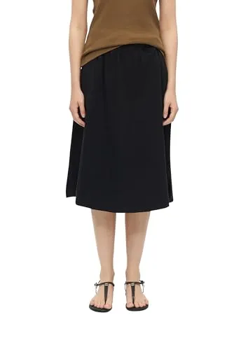 s.Oliver Damen Rock – Relaxed Fit, Jersey, Elastikbund, Fransensaum - Bequemer Damen Rock aus softem Jersey mit Elastikbund für optimalen Sitz. Die lässige Passform und der stilvolle Fransensaum machen ihn zum perfekten Begleiter für entspannte Alltagslooks.