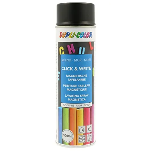 Dupli-Color click und Write Magnetische Tafelfarbe, 1 Stück, Schwarz, 447174