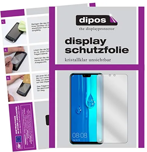 dipos I 6X Schutzfolie klar kompatibel mit Huawei Y9 (2019) Folie Displayschutzfolie