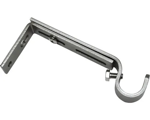 Wandträger ausziehbar für Memphis, Edelstahl-Optik - Hochwertiger Wandträger in Edelstahl-Optik, ausziehbar von 10-14 cm, ideal für Gardinenstangen mit Ø 16 mm.