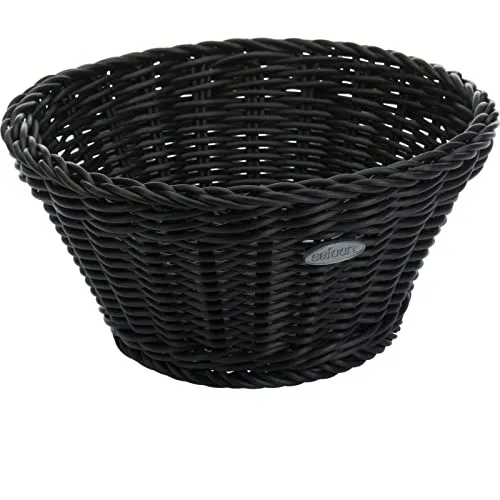Westmark Mehrzweck-Korb, Geeignet für Hotel und Gastronomie, Rund, Ø ca.18 cm, Höhe: ca. 10 cm, Synthetik Faser, Saleen Edition: Coolorista, Schwarz, 02091019101
